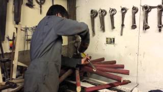 Repairing wooden wheels how to Master Wheelwright [upl. by Euqinaj]