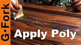 Apply Polyurethane Wood Finish How To  GardenFork [upl. by Cleodel]