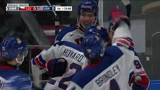 2024 World Juniors  US Downs Czechia 43 in World Juniors Shootout [upl. by Ainegul966]