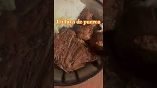 Chilayo de puerco estilo Colima pero con mi sazón food mexicanfood mexicancuisine colima todos [upl. by Heyes698]