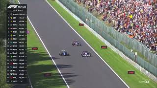 Daniel Ricciardo overtake on Logan Sargeant Belgian GP 2024 [upl. by Celia]