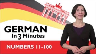 Learn German  German in Three Minutes  Numbers 11100 [upl. by Harbison708]