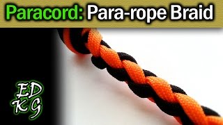 Simple Paracord Making Rope 4 Strand Round Braid [upl. by Crutcher]