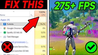 How To Fix 100 CPU Usage in Fortnite Chapter 2  Season 7  CPU Bottleneck Fix  Fortnite FPS Boost [upl. by Orth]