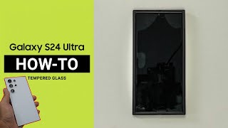 Samsung Galaxy S24 Ultra Tempered Glass Screen Protector install⚡No bubbles  Tutorial [upl. by Zerla]