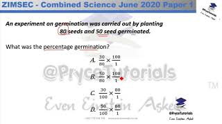 ZIMSEC Combined Science June 2020 Paper 1 Revision [upl. by Akiemat399]