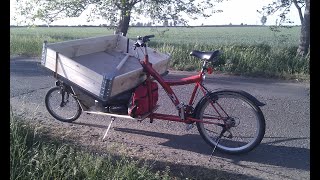 construction of cheap cargo bike by kwasny part2 rawicz [upl. by Ellimahs470]