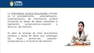 UTPL CLASIFICACIÓN DE LA INFORMÁTICA JURÍDICA JURÍDICASNUEVAS TEC APLICADAS AL DERECHO [upl. by Gardie]