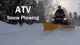 Ultimate ATV Snow Plowing Video [upl. by Drwde]