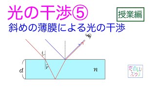 高校物理 波動 光の干渉⑤ 斜めの薄膜による光の干渉 授業 [upl. by Bonn]