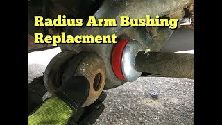 How to Replace Radius Arm Bushings  1995 Ford F150 [upl. by Nosyaj62]