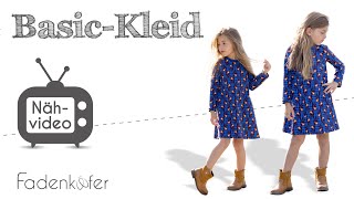 Basic Kleid für Kinder selber nähen [upl. by Nameloc]