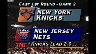 NBA On TNT  Knicks  Nets 1994 Playoffs R1 Game 3 Highlights [upl. by Silrak471]