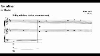 Arvo Pärt  Für Alinaaudio  sheet music [upl. by Hnil815]