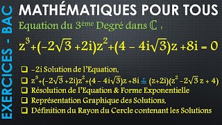 Exercice Baccalauréat  Equation 3ème Degré Nombres Complexes [upl. by Tomas]