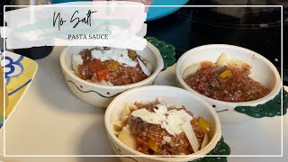 No Salt Pasta Sauce Recipe  From Scratch Cooking VLOG [upl. by Millham]