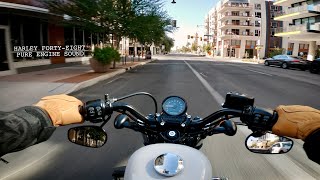 Harley Davidson 48 Morning Ride  Pure Engine Sound [upl. by Barnett]