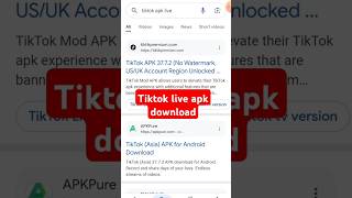 Tiktok live apk download shorts short [upl. by Resarf]