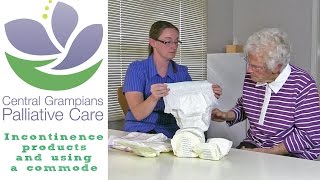 Incontinence products and using a commode [upl. by Ssew80]