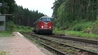 Eisenbahnnostalgie  ehemals V 180  heute 228 501 der WFL in Börnecke u Blankenburgmpg [upl. by Adlig931]