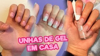 COMO FAZER UNHAS DE GEL EM CASA [upl. by Omora146]