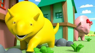 Play HIDE and SEEK with Dino and Dina  Learn with Dino the Dinosaur 👶 Educational Cartoon [upl. by Emiolhs]