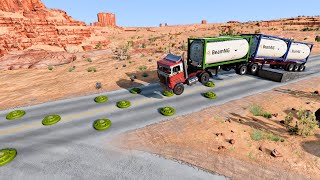 Truck vs Landmines  BeamNGDrive [upl. by Stroud]