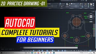 AUTOCAD FOR BEGINNERS ll AUTOCAD 2020 COMPLETE COURSE ll PRACTICE DRAWING  01 [upl. by Adnilrev682]