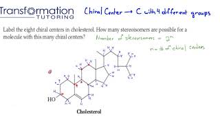 How To Find Chiral Centers Stereocenters In Cholesterol [upl. by Enelia]