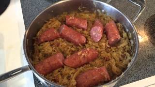 Fried Sauerkraut And Sausage Recipe [upl. by Asselam438]