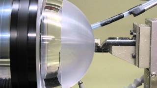 Diamond turning an acrylic dome [upl. by Maurreen]