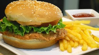 KFC Style Crispy Chicken Burger Zinger Burger [upl. by Langill]