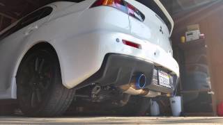 Evo x ultimate racing exhaust cold start and rev [upl. by Llatsyrk844]