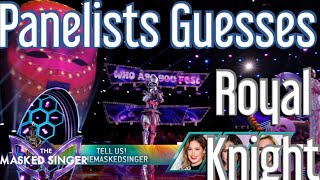 Panelists Guesses on Royal Knight  The Masked Singer USA Season 12 Ep 7 [upl. by Nawj]