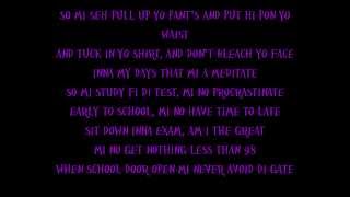 Vybz Kartel  School Lyrics  Aug 2013 [upl. by Ecidnarb472]