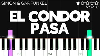 El Condor Pasa  EASY Piano Tutorial [upl. by Devonne750]