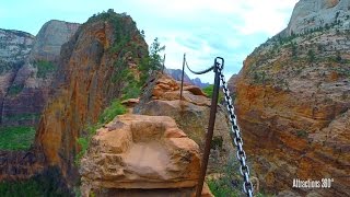 Angels Landing  Scariest Hike in America Steep Drop off  Zion National Park Utah [upl. by Laven]