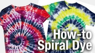 HowTo Spiral Swirl Design Tie Dye Technique [upl. by Lletniuq]