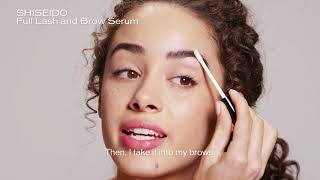 Full Lash and Eyebrow Serum Tutorial for Thicker Brows Shiseido [upl. by Asenab]