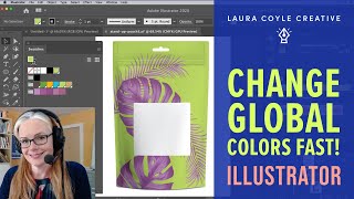 Replace Colors Fast in Illustrator  Global Swatches Quick Tip [upl. by Rosalee]