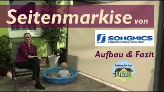 Songmics Seitenmarkise auspacken aufbauen und testen [upl. by Dareen]