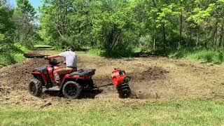 Food Plots with Homemade ATV Disc [upl. by Akemhs439]