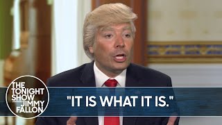 Trump’s TrainWreck Interview with Jonathan Swan on HBO  The Tonight Show [upl. by Aihsatan]