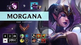 Morgana Support vs Braum  KR Grandmaster Patch 1415 [upl. by Lahtnero]