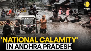 Andhra Pradesh Floods Severe flash floods leave hundreds stranded in southern India I WION Original [upl. by Eurd]