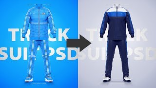 How to design Sports Tracksuits using a Photoshop Template [upl. by Christoforo58]