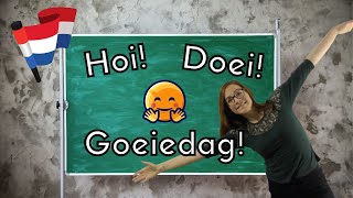 DUTCH GREETINGS  Dutch for BEGINNERS les 1 NT2  A1 [upl. by Alithia]