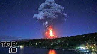 Top 10 Volcanic Eruptions Caught on Camera [upl. by Amisoc]