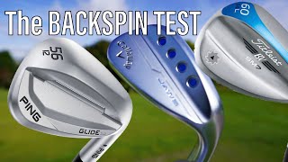 GOLF BACKSPIN TEST ON PING CALLAWAY AND VOKEY WEDGES [upl. by Monie]