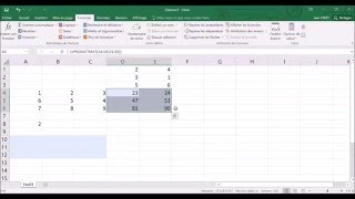 Comment faire des calculs matriciels dans MIcrosoft Excel [upl. by Helas]